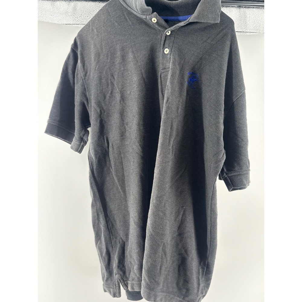 Beverly Hills Polo Club Mens Large Gray Short Sleeve Pique Polo Shirt Logo